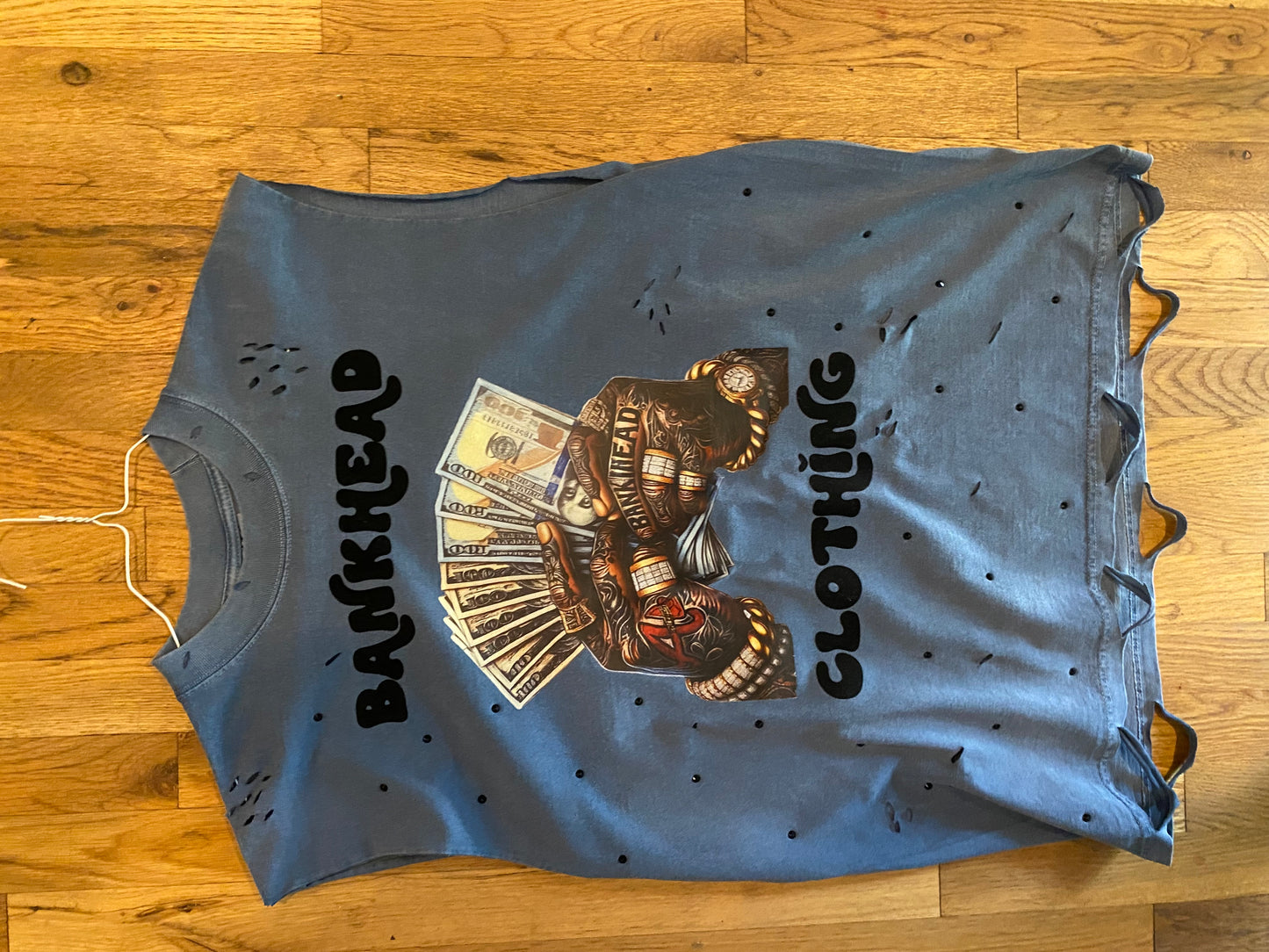Distress Sleeveless Shirt