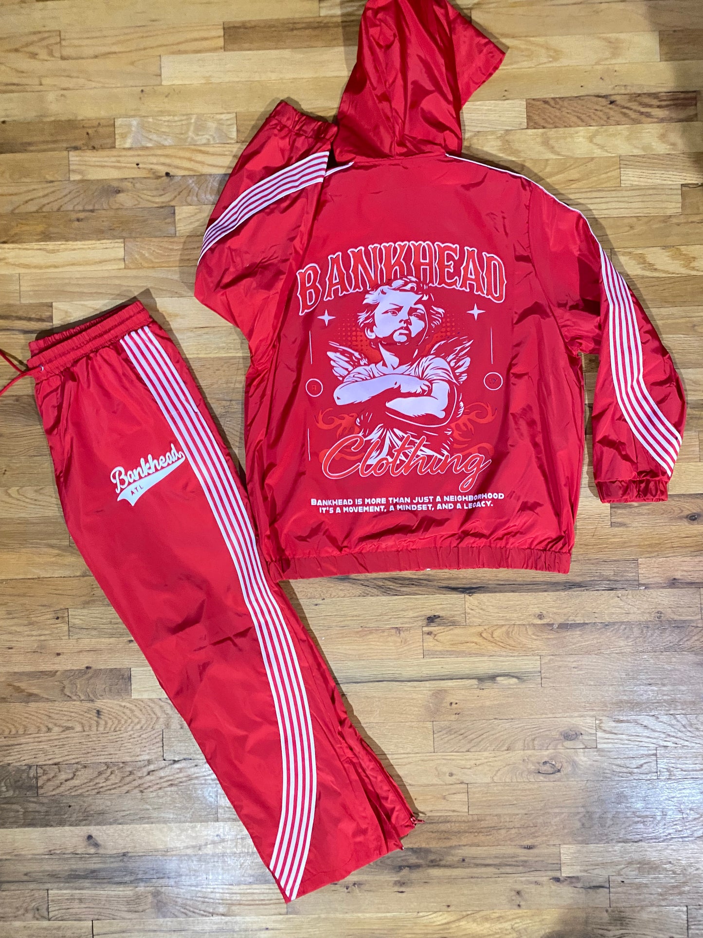 Oversized Windbreaker Hoodie Pants Set