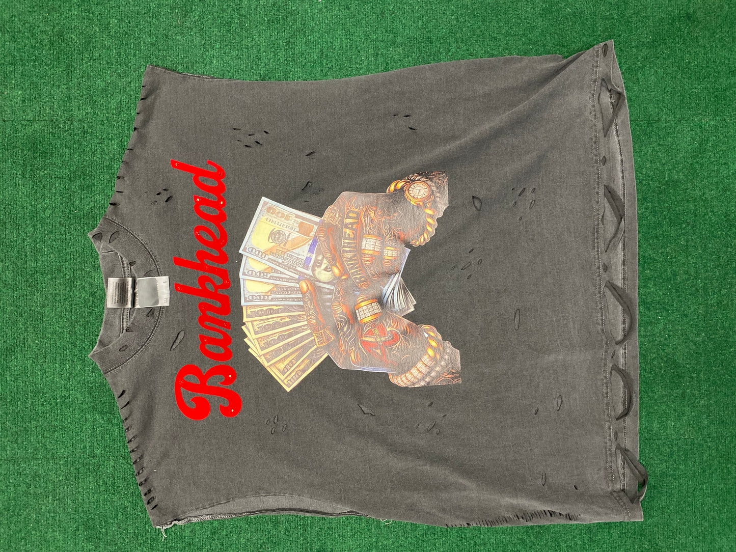 Distress Sleeveless Shirt
