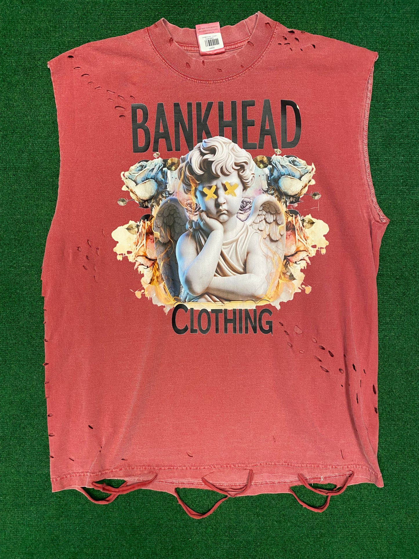 Distress Sleeveless Shirt