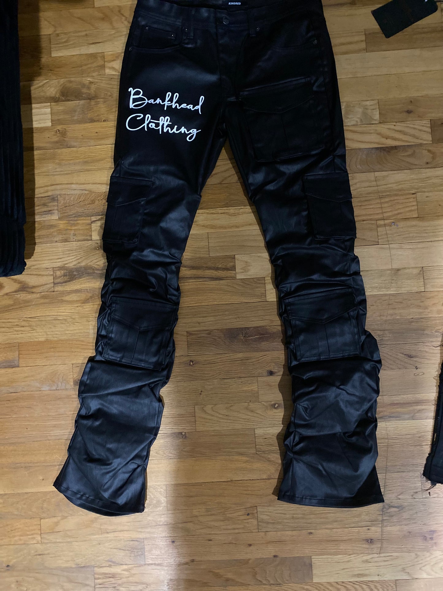 Light Leather Bankhead Stack Flare Jeans