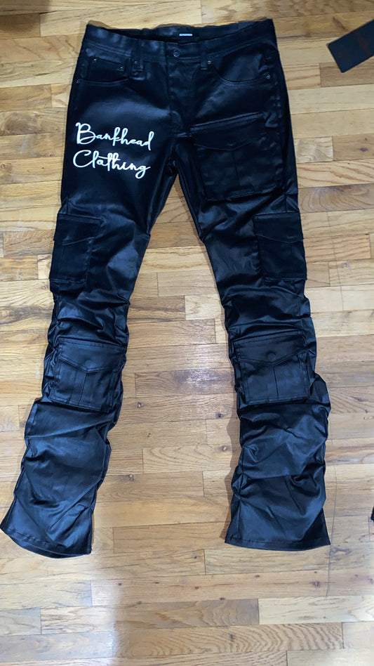 Light Leather Bankhead Stack Flare Jeans